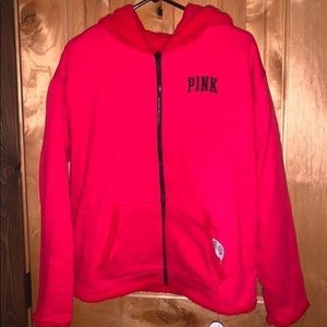 Victoria’s Secret PINK Red Reversible Sherpa Jacket